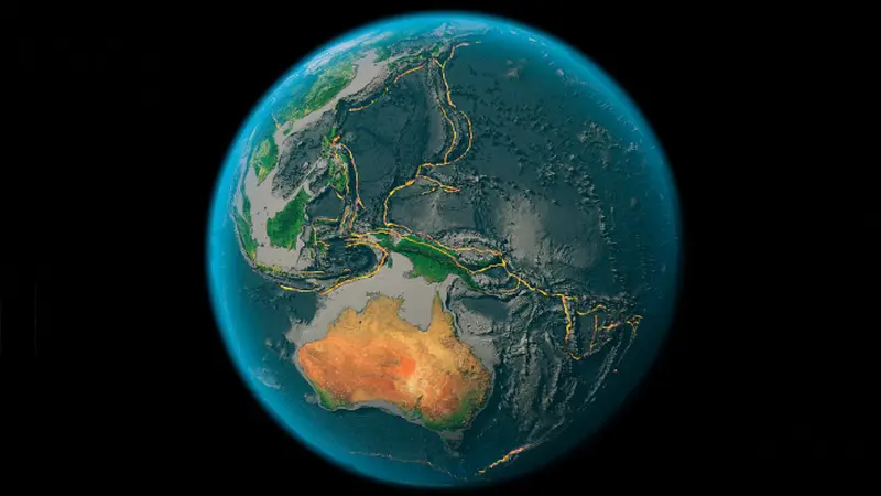 Ring of Fire yang terdapat di Indonesia dan Samudra Pasifik