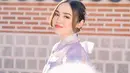 Dalam foto-foto yang beredar, penampilan anggun Syifa Hadju dalam hanbok Korea bukan hanya sekadar fashion, melainkan juga sebuah pernyataan keindahan dan kekaguman terhadap budaya Korea. (Liputan6.com/IG/syifahadju)