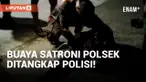 Polisi Tangkap Buaya yang Masuk ke Halaman Kantor Polsek Mimika Timur