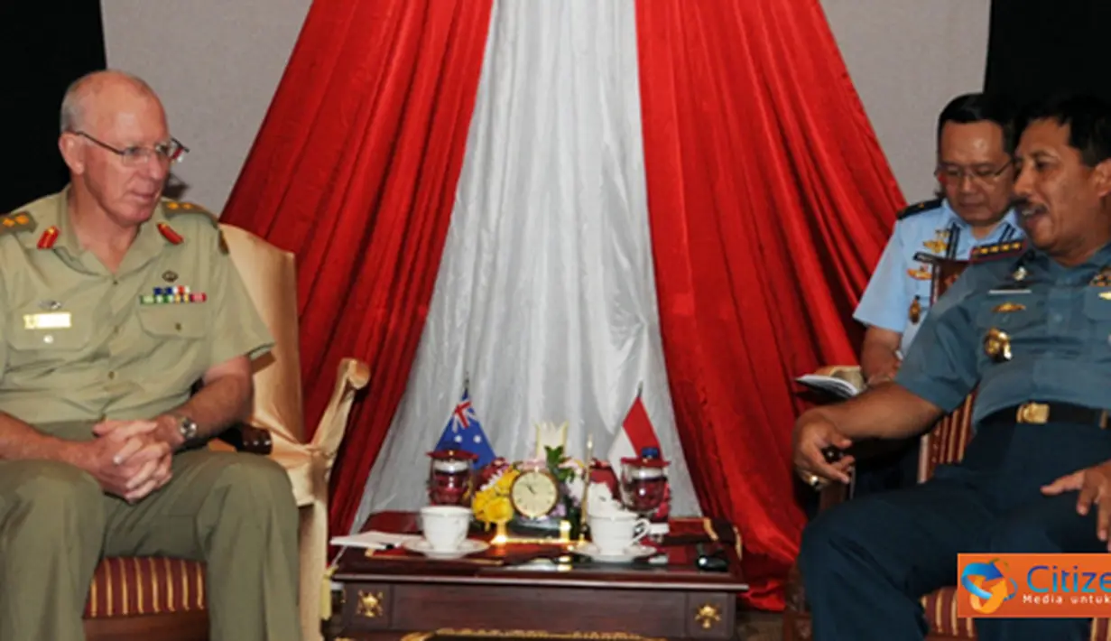 Citizen6, Jakarta: Petinggi Militer Negara Sahabat yang melakukan CC (Courtesy Call) antara lain: Chief of Defence Force of  Australia General David Hurley,Vice Chief of Defence Netherland, Vice Chief Staff Armed Forces Canada. (Pengirim: Badarudin Bakri)