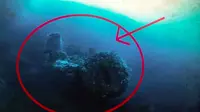 Penampakan pesawat luar angkasa yang tenggelam di Segitiga Bermuda. (Foto Discovery Channel)
