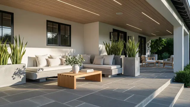 Model Teras Rumah Minimalis yang Nyaman untuk Aktivitas Keluarga (Image by Gemini AI)