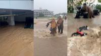 banjir di kantor bupati pesisir barat lampung (Liputan6.com/istimewa).