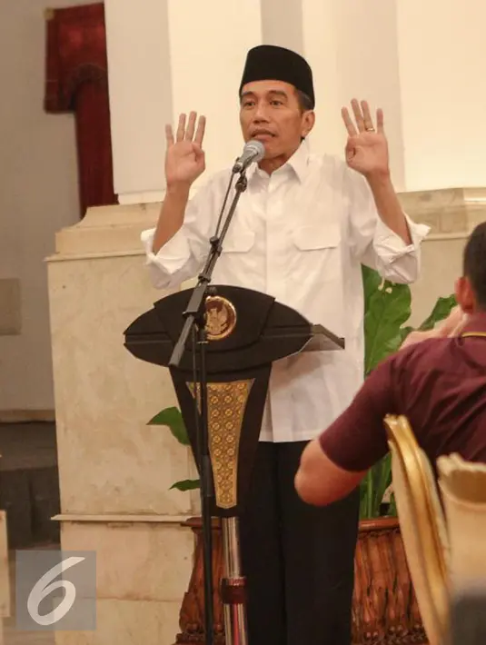 Pak Jokowi kenapa tuh? Kok menyerah gitu? (Liputan6.com)
