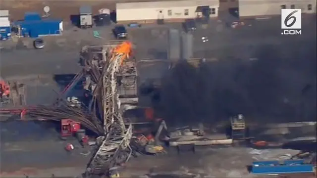 Ledakan terjadi di sumur pengeboran minyak dan gas di Quinton, Oklahoma, Amerika Serikat.
