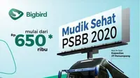 Flyer promo mudik sehat PSBB 2020 yang mencatut nama Bigbird. (dok. istimewa)