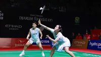 Ganda putri Indonesia, Apriyani Rahayu/Lanny Tria Mayasari, memastikan langkah ke babak semifinal Indonesia Masters 2026, Jumat (23/1/2026). (PBSI)