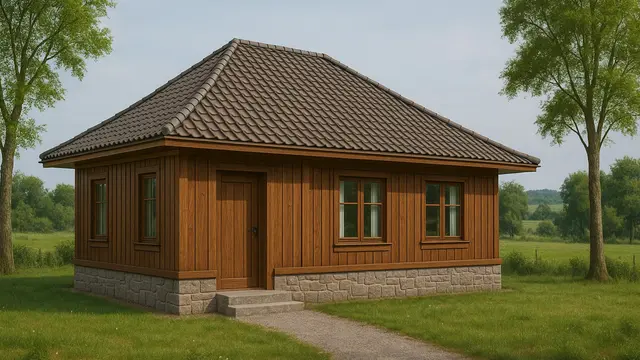 Desain Rumah Sederhana tapi Terlihat Mewah 2 Kamar di Kampung