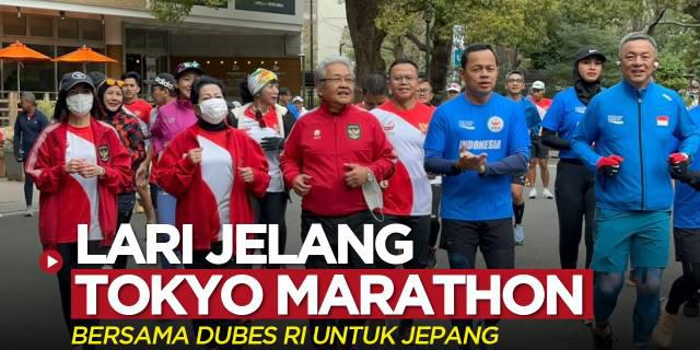 VIDEO: Dubes RI untuk Jepang Berlari Bersama 84 Peserta Tokyo Marathon Asal Indonesia