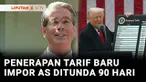 Perkembangan terbaru dari strategi perang dagang Amerika Serikat. Presiden Donald Trump akhirnya mengumumkan bahwa penerapan tarif impor timbal balik yang lebih tinggi ditunda selama 90 hari, setelah puluhan negara bernegosiasi.
