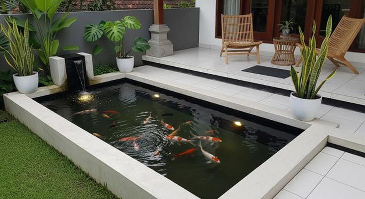 8 Model Kolam Ikan Minimalis Lahan 2x3 Meter Mudah Dirawat, Cocok Jadi Hiasan Teras