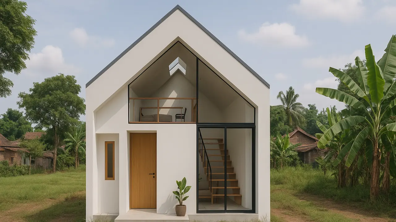 Model Rumah Minimalis di Kampung Ukuran 6x15 M/Ilustrasi gambar oleh AI