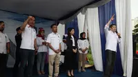 Ketua Umum Partai Perindo Hary Tanoesoedibjo saat berada di Bekasi. (Istimewa)