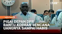 Menteri Hak Asasi Manusia (HAM) Natalius Pigai beserta jajaran melakukan rapat dengan Komisi XIII DPR, Senin (2/2). Dalam rapat, MenHAM Pigai bercerita uangnya habis untuk bantuan korban bencana.
