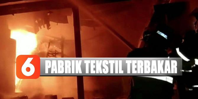 Diduga Mesin Produksi Meledak, Pabrik Tekstil di Bandung Barat Terbakar