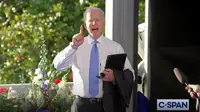 Presiden AS Joe Biden emosi saat ditanya wartawan CNN di Swiss. Dok: C-SPAN