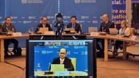 Sekretaris Jenderal Kementerian Ketenagakerjaan, Anwar Sanusi, yang menjabat Chair G20 EWG periode 2021-2022, Jumat (11/11/2022). (Dok Kemnaker)