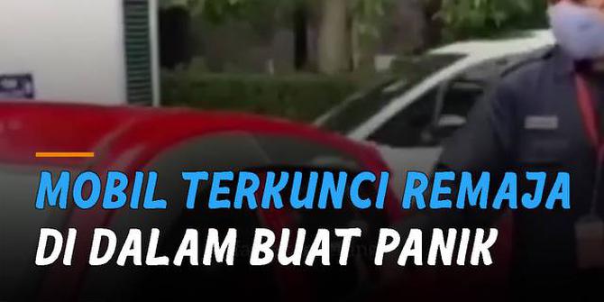 VIDEO: Mobil Terkunci dan AC Hidup, Remaja Tertidur di Dalamnya Hingga Buat Panik