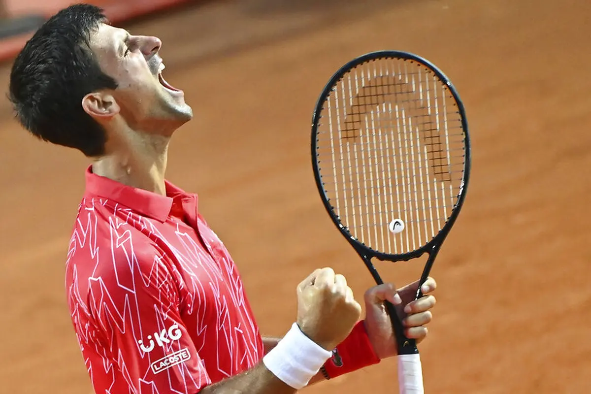 Selebrasi Novak Djokovic Usai Menjuarai Italia Terbuka untuk Kelima Kalinya