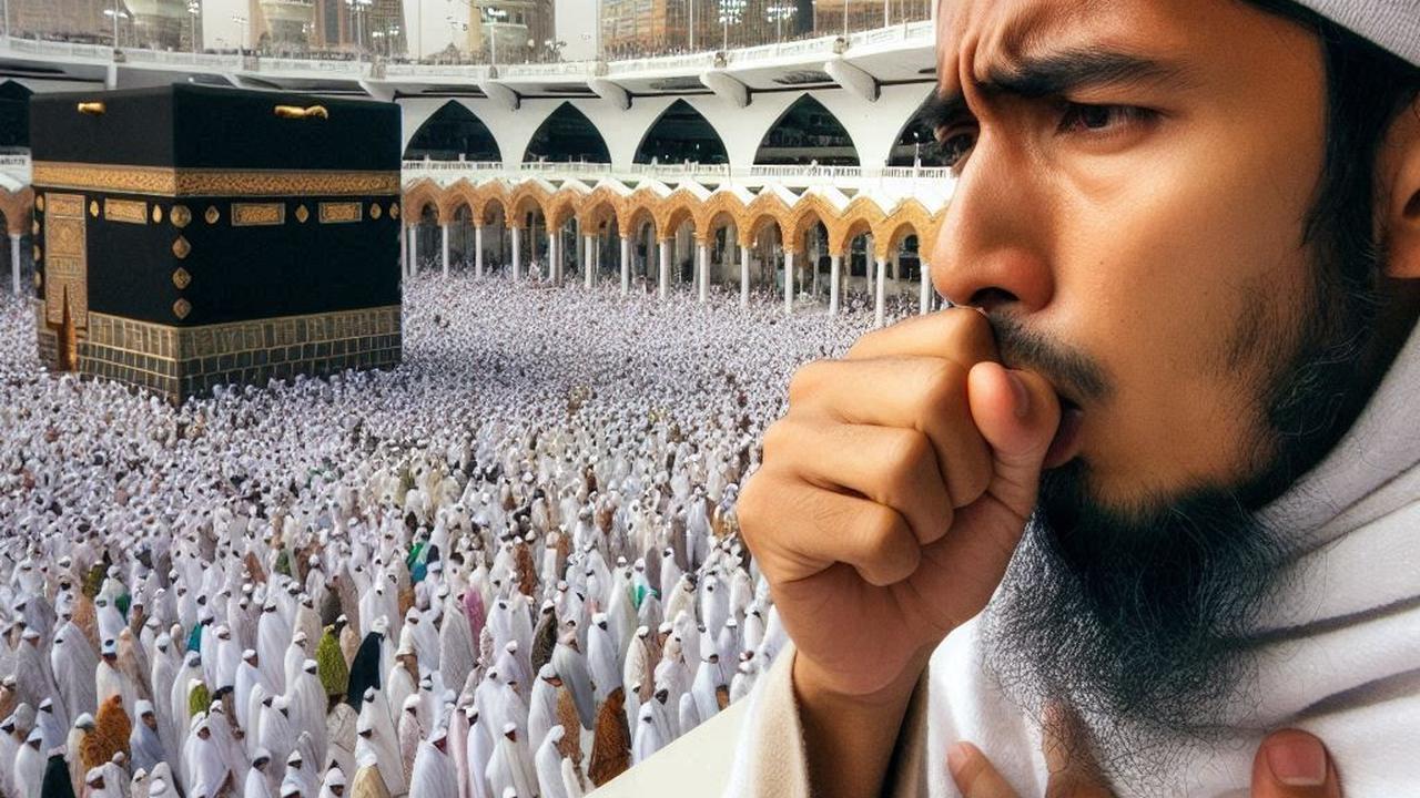 Ilustrasi Jamaah Haji Batuk