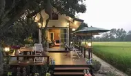 ilustrasi rumah dekat sawah by pinterest.com