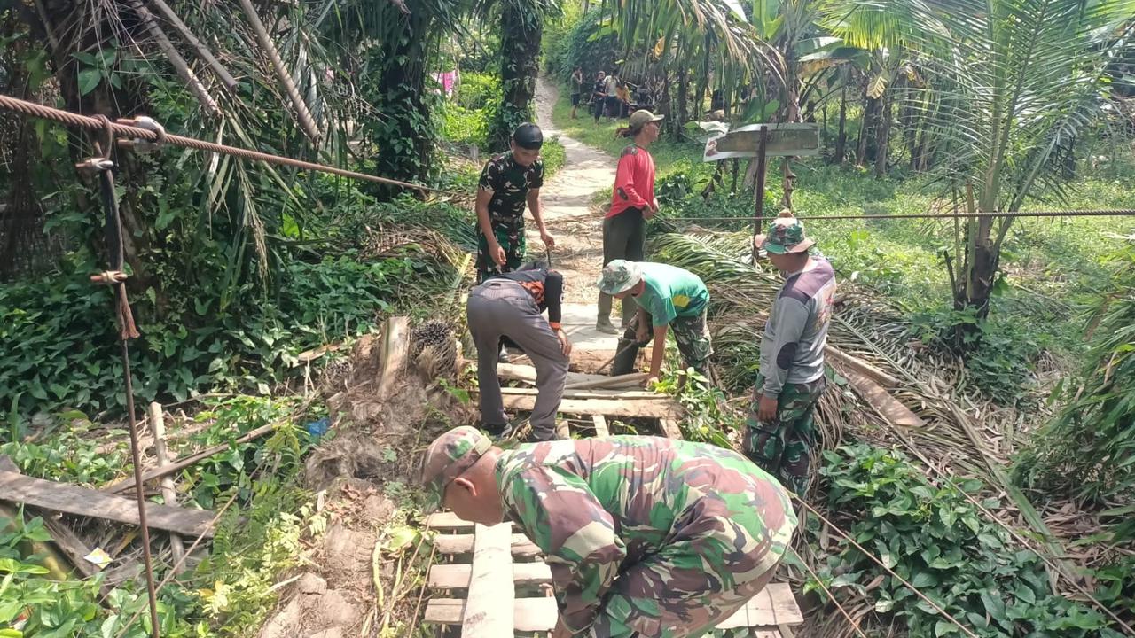 Potret Pembangunan Jembatan Gantung Garuda Jadi Akses Vital Penghubung Deli Serdang–Serdang Bedagai