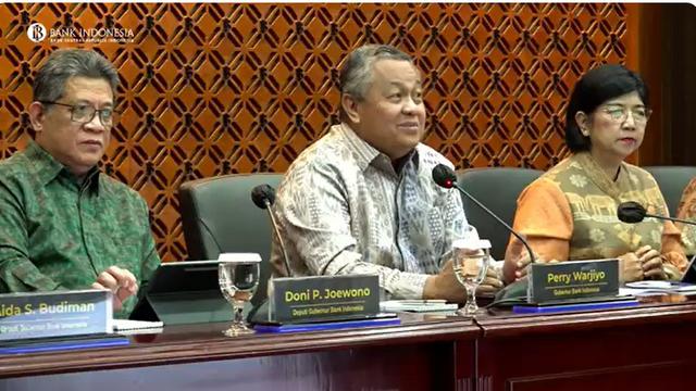 Gubernur Bank Indonesia Perry Warjiyo dalam konferensi pers Hasil Rapat Dewan Gubernur Bulan November 2023, dikutip Kamis (23/11/2023).