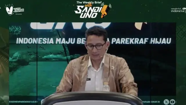 Menparekraf Sandiaga Uno dalam The Weekly Brief with Sandi Uno, Senin, 8 Juli 2024