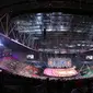 Suasana kemeriahan saat upacara pembukaan SEA Games 2019 di Philipine Arena Bulacan, Manila, Sabtu (30/11). Pesta olahraga se-Asia Tenggara ini akan berlangsung hingga 11 Desember. (Bola.com/M Iqbal Ichsan)