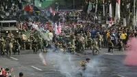 Parade juang pada 2018 (Foto; Liputan6.com/Dian Kurniawan)