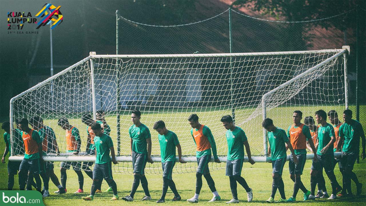 Timnas Indonesia U-22 di SEA Games 2017. (Bola.com/Adreanus Titus)