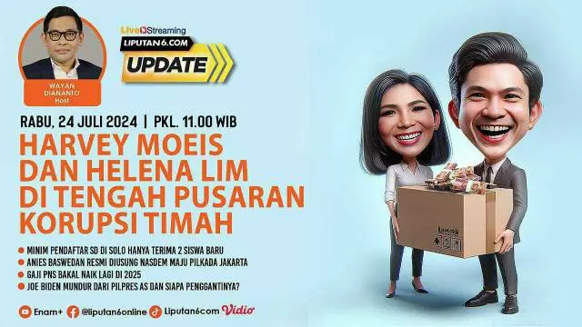 Penyidik Kejaksaan Agung melimpahkan tersangka Harvey Moeis dan Helena Lim beserta sejumlah barang bukti kepada Kejaksaan Negeri Jakarta Selatan. Dipamerkan pula sederet barang mewah yang disita dari kedua tersangka kasus korupsi timah tersebut.