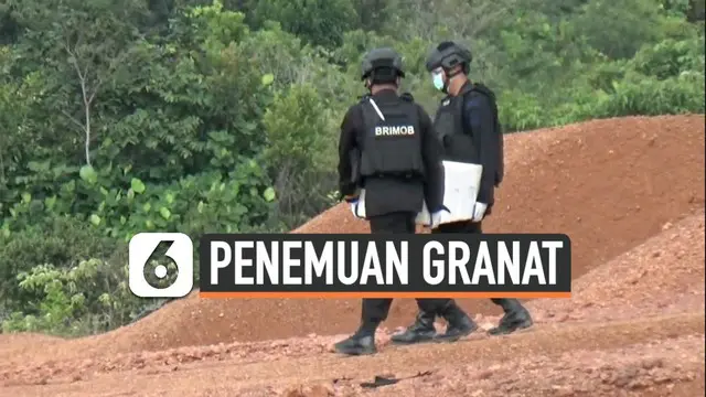 Tim Gegana Brimob Polda Kepulauan Riau meledakkan delapan granat aktif di Pulau Dompak, Tanjung Pinang, Rabu (16/10/2019).