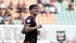 Striker PSM Makassar, Giancarlo Rodrigues, merayakan gol yang dicetaknya ke gawang Lalenok United pada laga Piala AFC di Stadion Pakansari, Bogor, Jawa Barat, Rabu (29/1/2020). PSM menang 3-1 atas Lalenok United. (Bola.com/M Iqbal Ichsan)