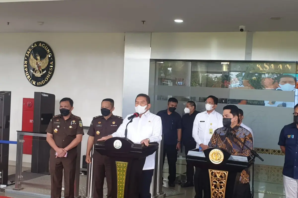 Menteri BUMN Erick Thohir dan Jaksa Agung ST Burhanuddin