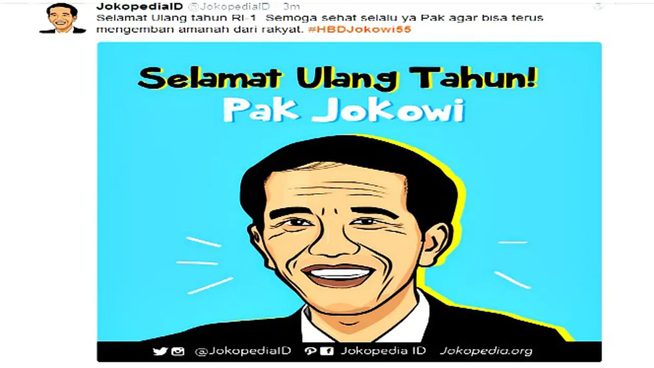 Jokowi Ulang Tahun, Netizen Kirimkan Gambar-gambar Lucu