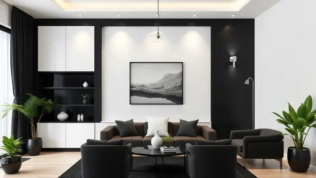 Rumah Minimalis Monokrom dengan Aksen Kontras
