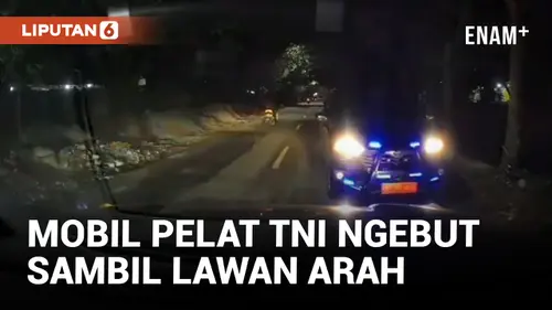 VIDEO: Mobil Berpelat TNI Nyalakan Rotator Sambil Ngebut dan Melawan Arah
