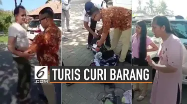 Tersebar video petugas hotel di Bali menggeledah turis India. Terlihat turis tersebut membawa barang-barang hotel tempat ia menginap.