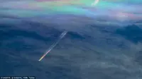 Awan 'Pelangi' Cantik di Langit Jepang
