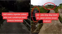 Kurir antar paket (Sumber: TikTok/angga.aria)