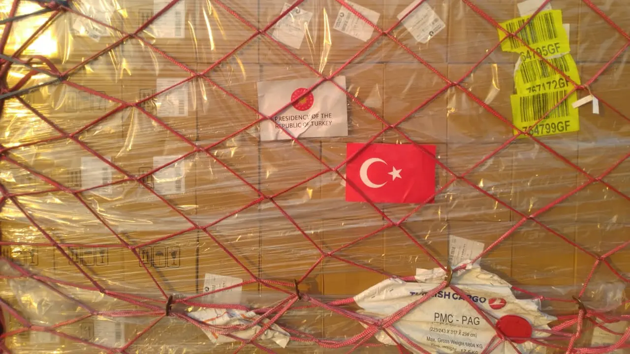 Bantuan dari Turki untuk Indonesia menghadapi pandemi COVID-19. (Dokumentasi KBRI Ankara)