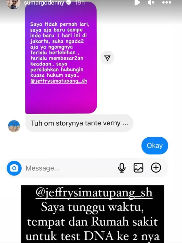 Unggahan Denny Sumargo. (Foto: Dok. Instagram @sumargodenny)