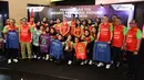 Pemain, pelatih, dan pengurus dari Jakarta Pertamina Enduro pada acara launching tim untuk kompetisi Proliga 2026 yang berlangsung di Enduro x Fastron Lounge, Gedung Oil Center, Thamrin, Jakarta Pusat pada Senin (05/01/2026).