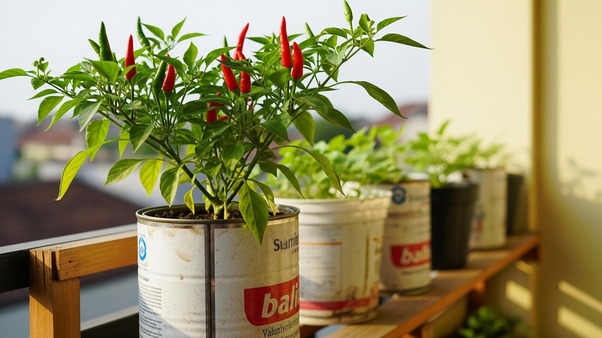 7 Cara Menanam Cabai di Kaleng Cat Bekas, Mudah dan Hemat Lahan