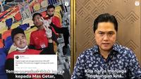 Cuplikan Saat Erick Thohir Berikan Pesan Soal Sampah pada Petugas MotoGP Mandalika dan Masyarakat. (Sumber: Instagram @erickthohir)