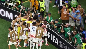 Selebrasi pemain Amerika Serikat saat melumat Paraguay di laga Piala Dunia 2026 (AFP)