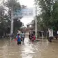 Ribuan rumah warga di Indramayu terendam banjir akibat luapan sungai Cimanuk. Foto (Liputan6.com / Panji Prayitno)