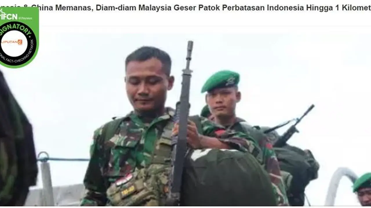 [Cek Fakta] Gambar Tangkapan Layar Berita Tentang Perbatasan Indonesia