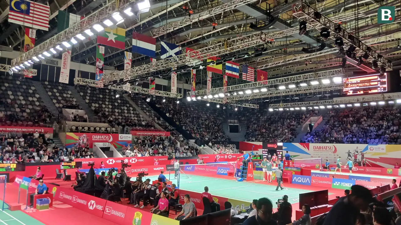 Suasana tribune Istora GBK dalam Indonesia Masters 2024